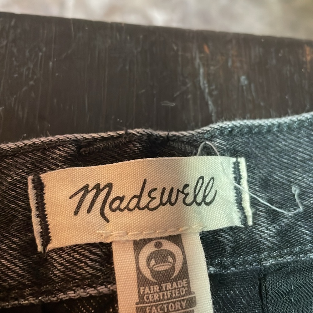 Madewell Low Slung Cargo Black Wash Denim Jeans Size 27. - Picture 11 of 15